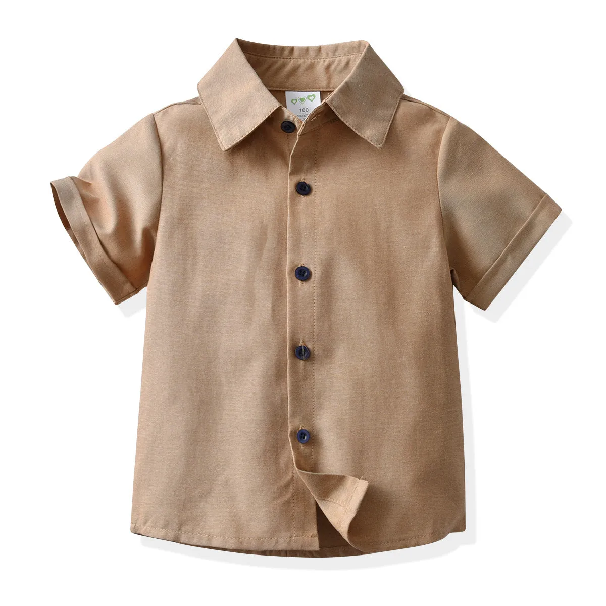2 Pieces Set Baby Kid Boys Dressy Solid Color Bow Shirts And Rompers Wholesale 22053182