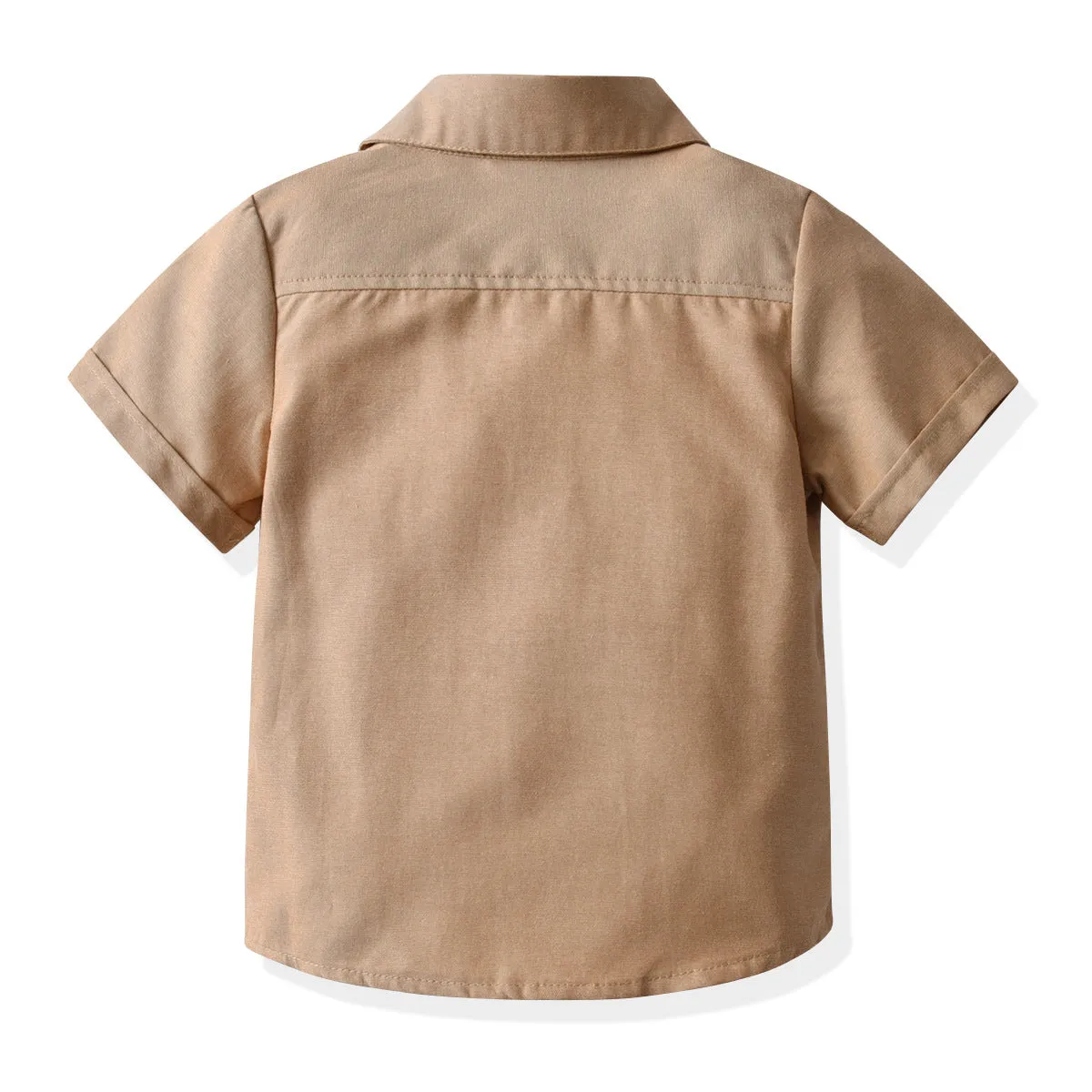 2 Pieces Set Baby Kid Boys Dressy Solid Color Bow Shirts And Rompers Wholesale 22053182