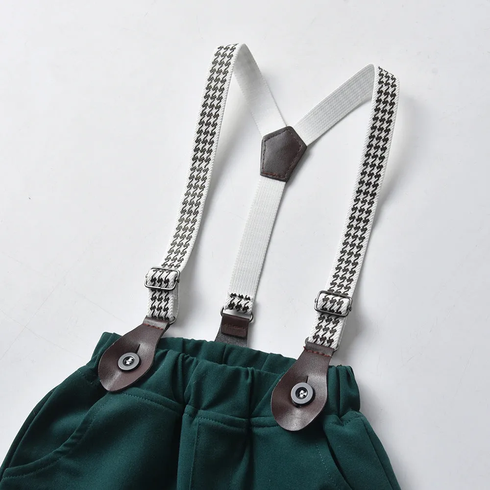2 Pieces Set Baby Kid Boys Solid Color Bow Shirts And Shorts Wholesale 220407174