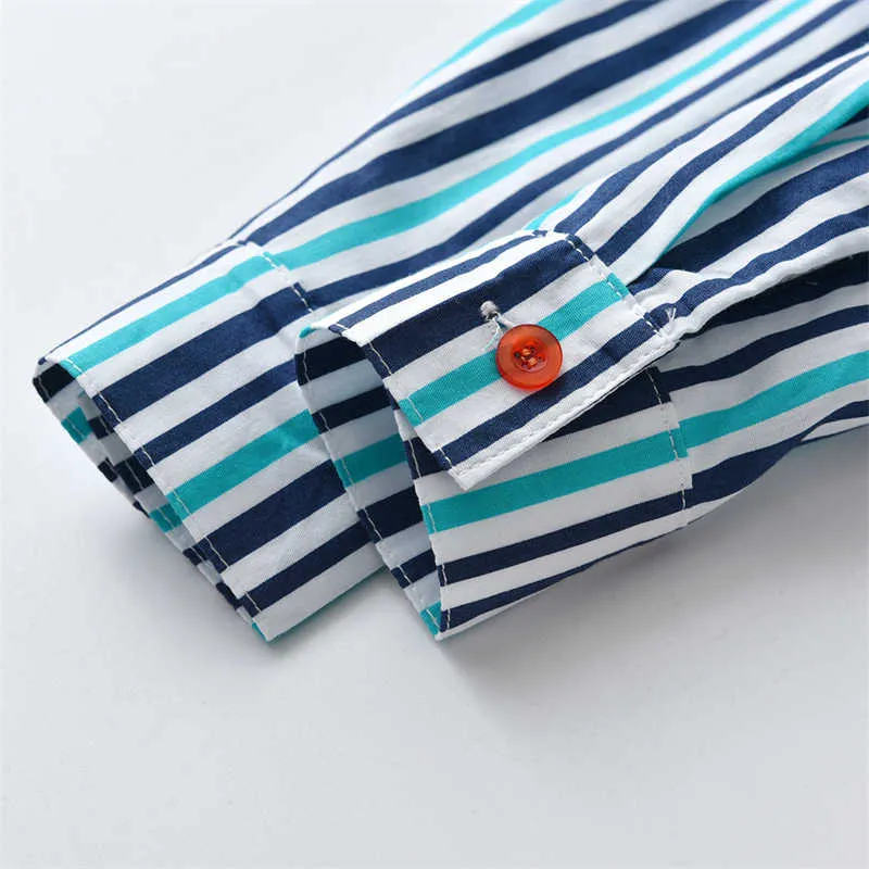2 Pieces Set Baby Kid Boys Striped Bow Shirts And Ripped Jumpsuits Wholesale 211109495