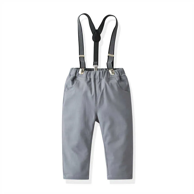 2 Pieces Set Baby Kid Boys Striped Bow Shirts And Solid Color Pants Wholesale 211109361