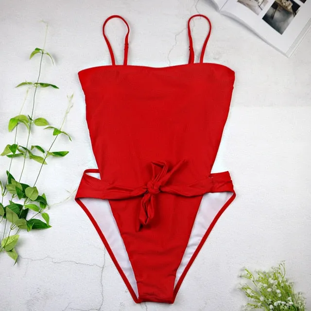 2019 Swimwear Women One Piece Halter Push Up Monokini
