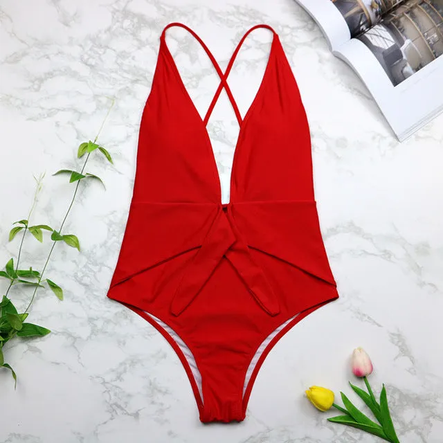 2019 Swimwear Women One Piece Halter Push Up Monokini