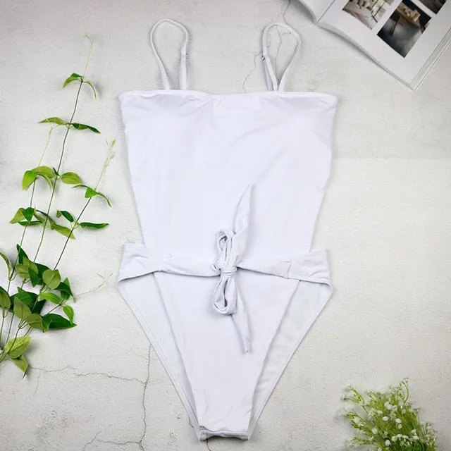 2019 Swimwear Women One Piece Halter Push Up Monokini