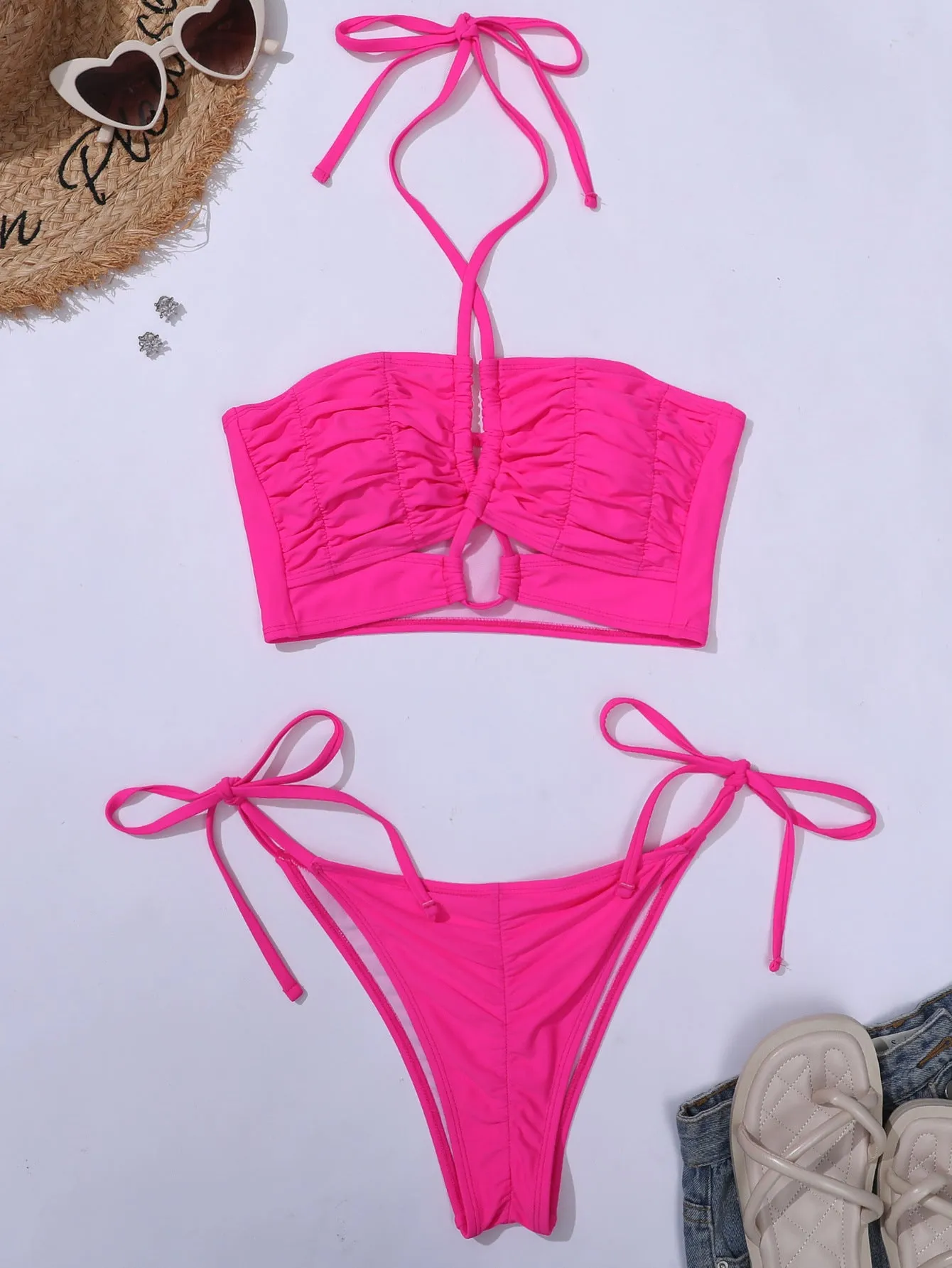 2023 New Release: Strappy and Sexy Two-Piece Bikini Swimwear