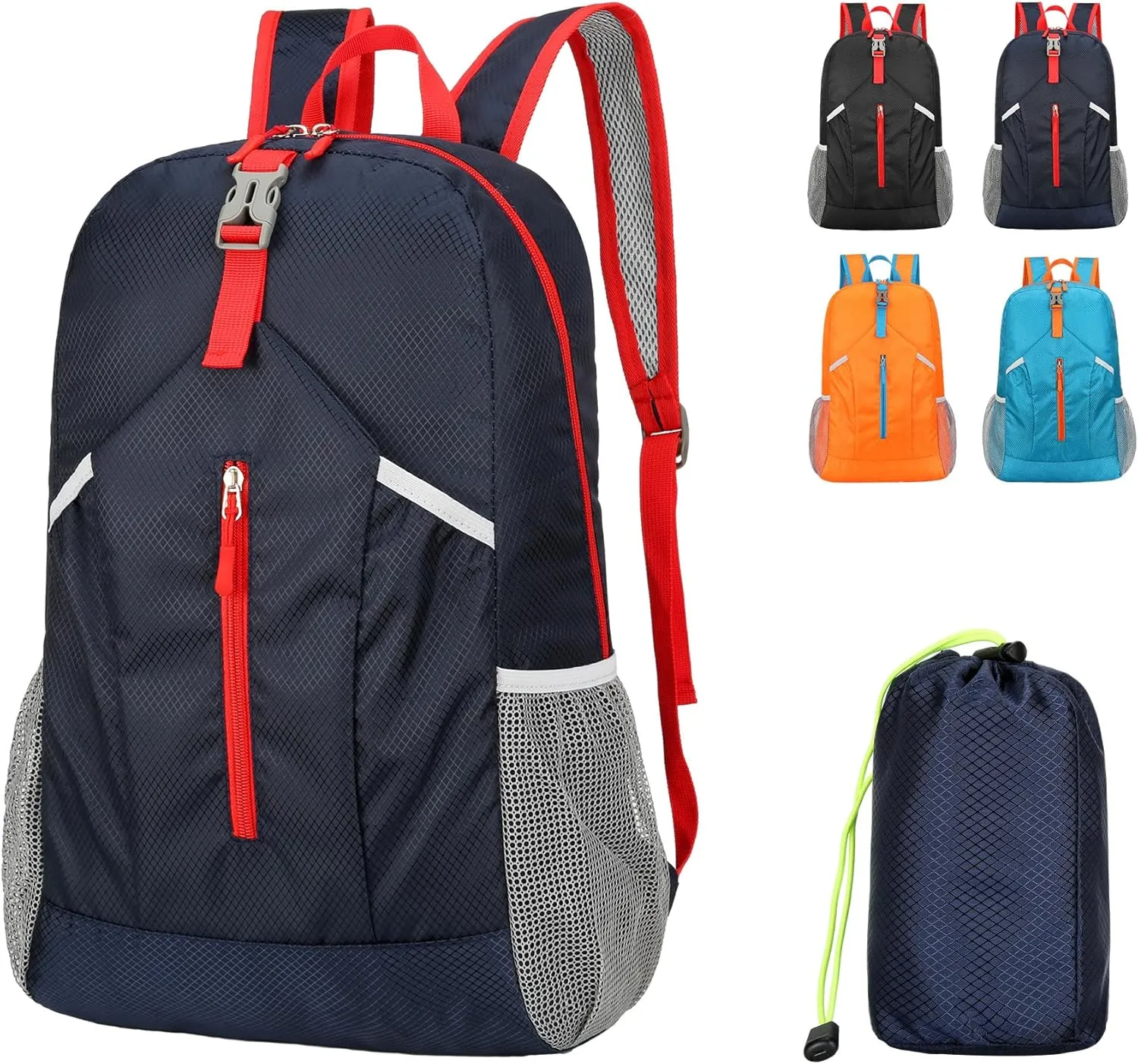 20L Lightweight Foldable Water Resistant Packable Travel Small Hiking Backpack Daypack for Men Women(Dark Blue)