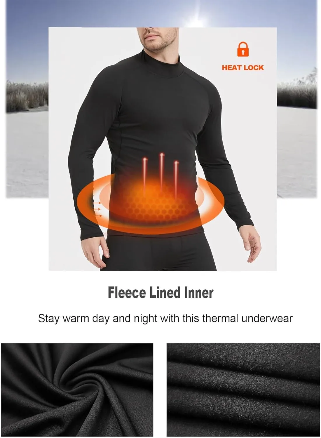 5 Pack Thermal Compression Shirts for Men Mock Turtleneck Long Sleeve Running Undershirt Base Layer Tops for Winter