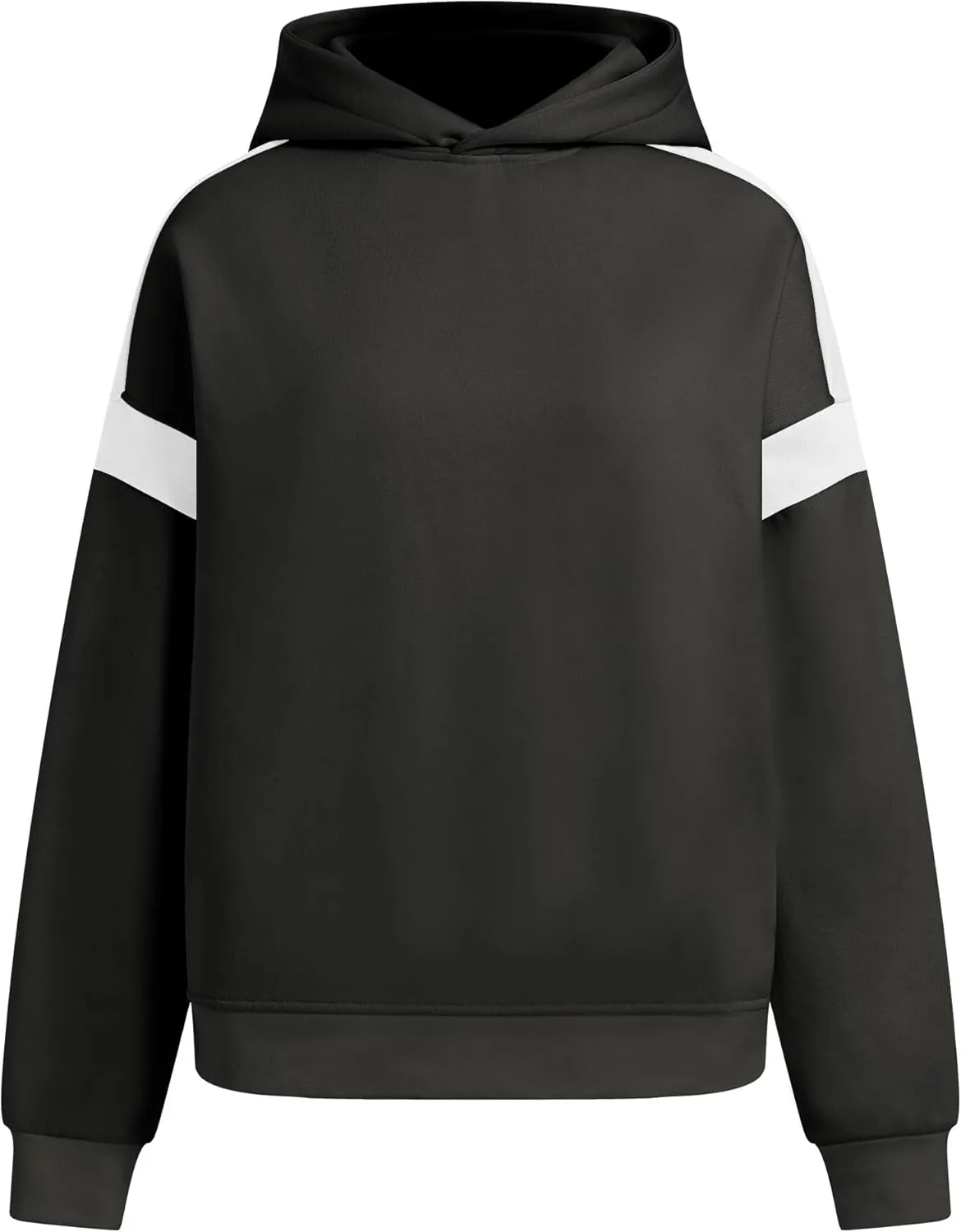 ABOCIW Womens Fleece Oversized Hoodie Sweatshirt Colour Block Panelling Long Sleeve Sweaters Pullover Tops