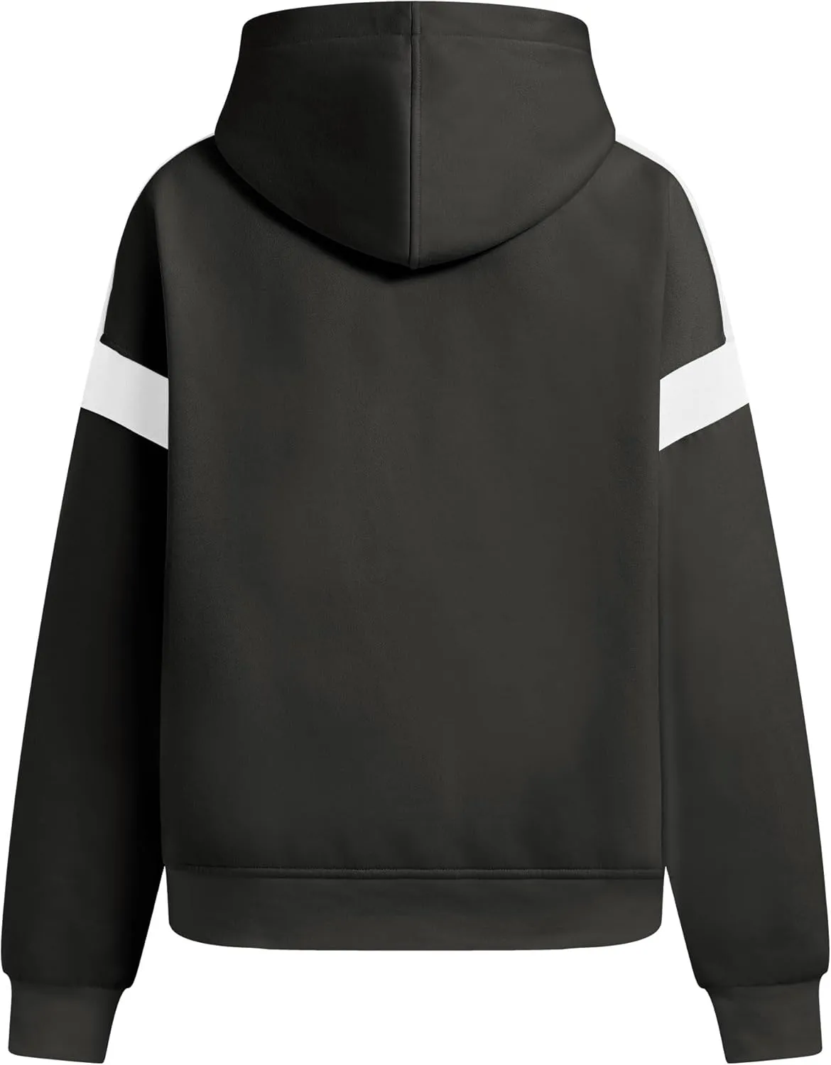 ABOCIW Womens Fleece Oversized Hoodie Sweatshirt Colour Block Panelling Long Sleeve Sweaters Pullover Tops