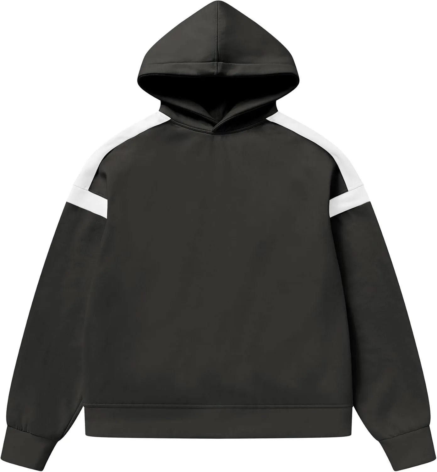 ABOCIW Womens Fleece Oversized Hoodie Sweatshirt Colour Block Panelling Long Sleeve Sweaters Pullover Tops
