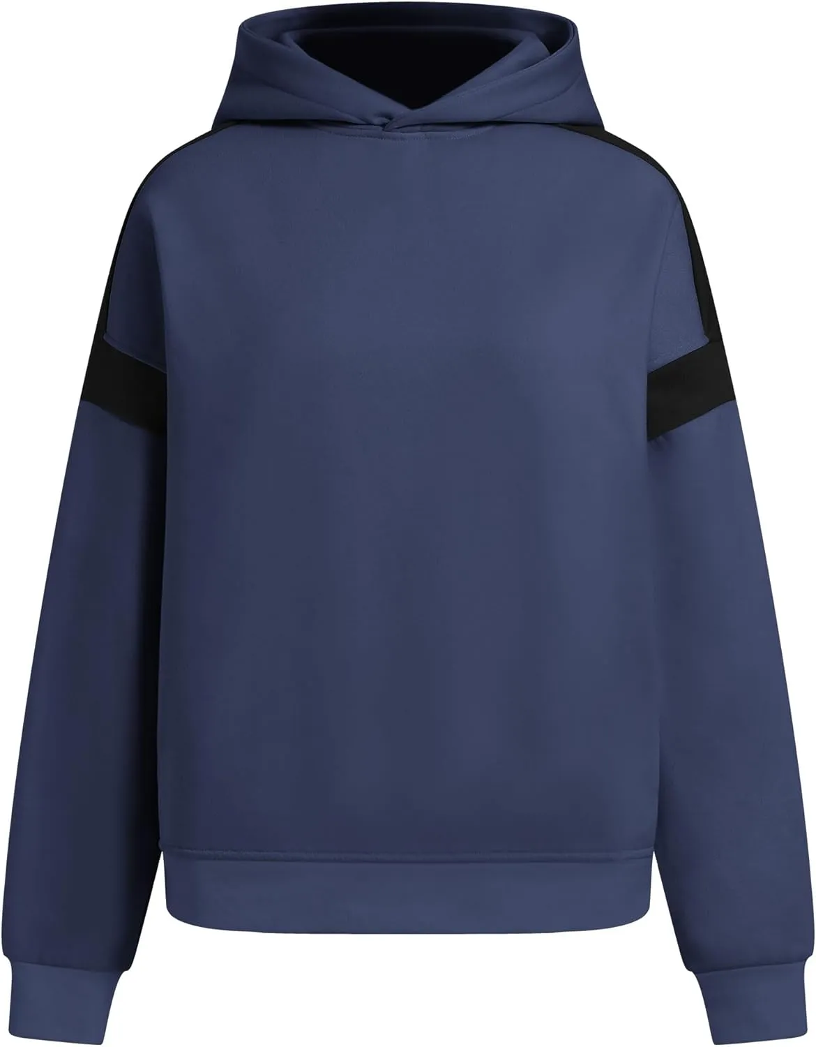 ABOCIW Womens Fleece Oversized Hoodie Sweatshirt Colour Block Panelling Long Sleeve Sweaters Pullover Tops