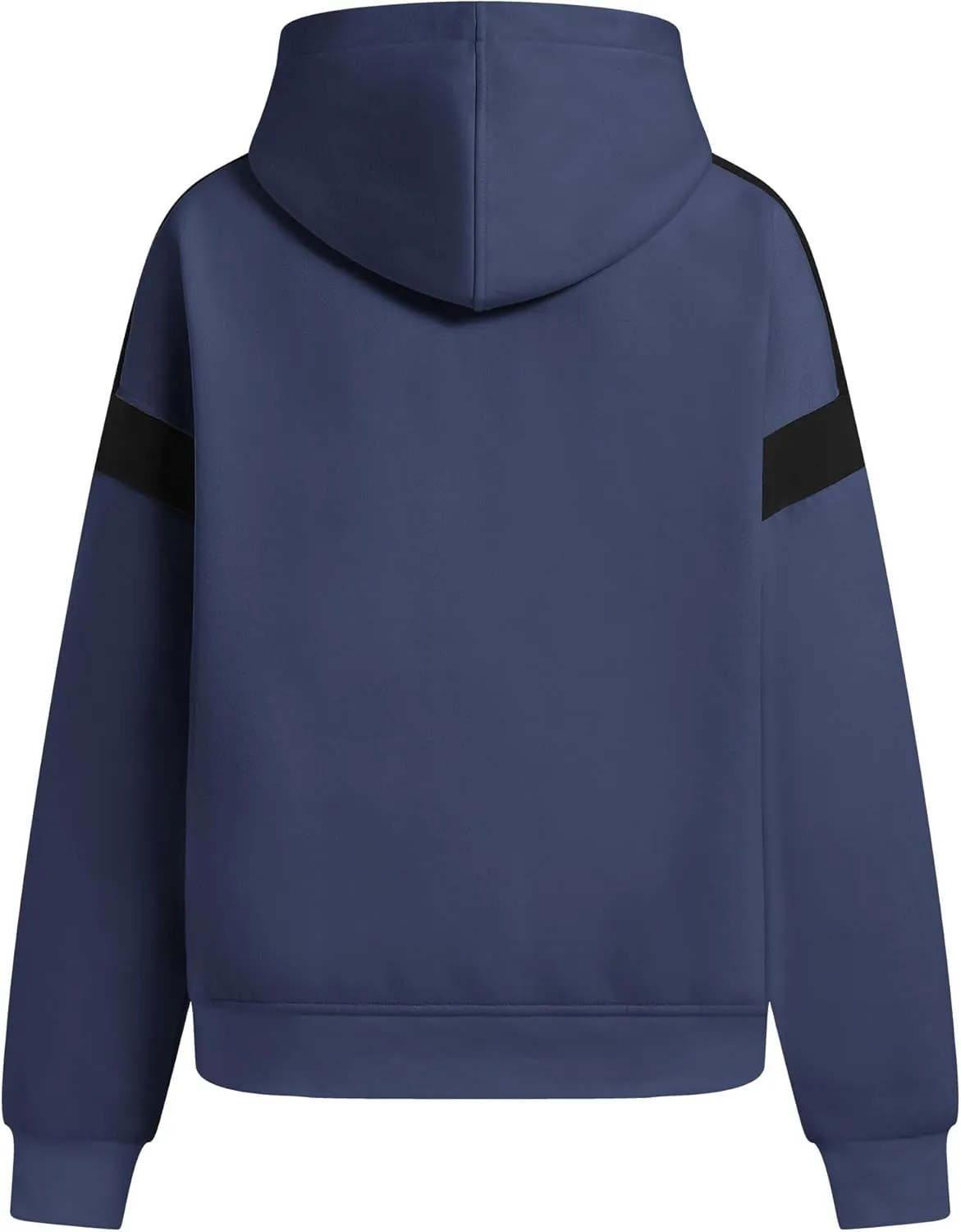 ABOCIW Womens Fleece Oversized Hoodie Sweatshirt Colour Block Panelling Long Sleeve Sweaters Pullover Tops