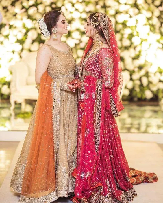Aiman Khan spotted wearing Faiza Saqlain Net Embroidered 3 Pieces Unstitch Suits With Mirror Work