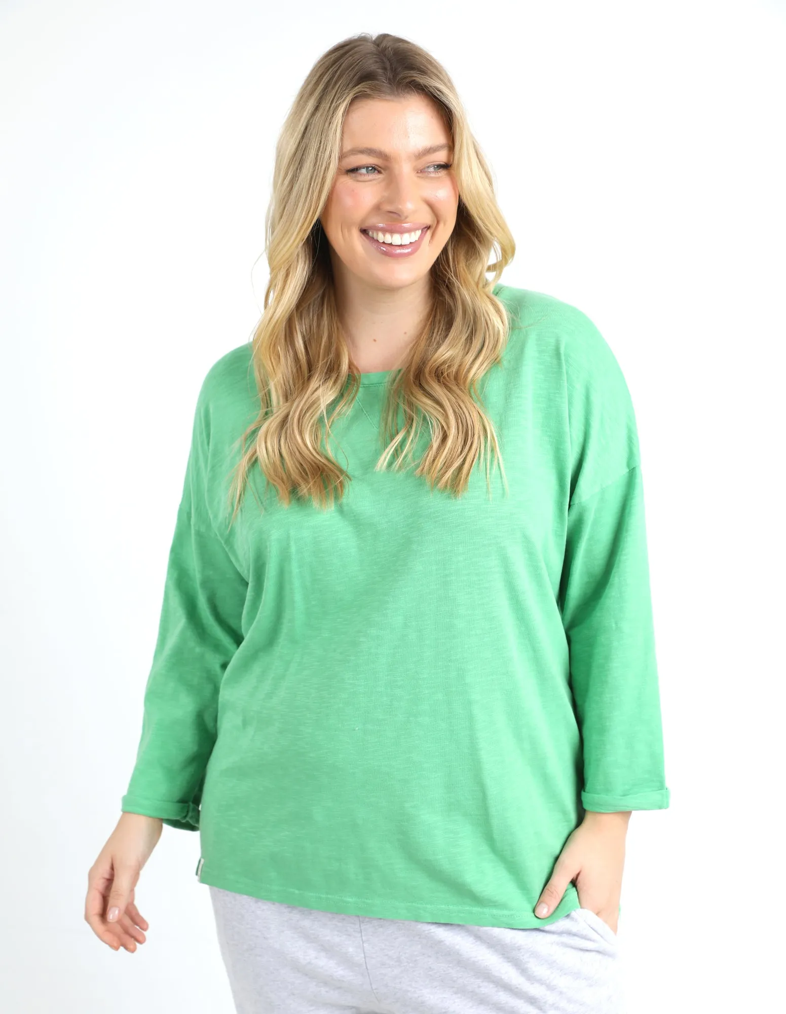 Annie 3/4 Sleeve Tee Greenbriar