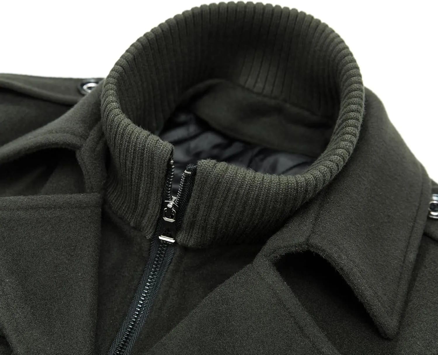 APTRO Men's Pea Coat Wool Jacket Windbreaker Single Breasted Winter Coat
