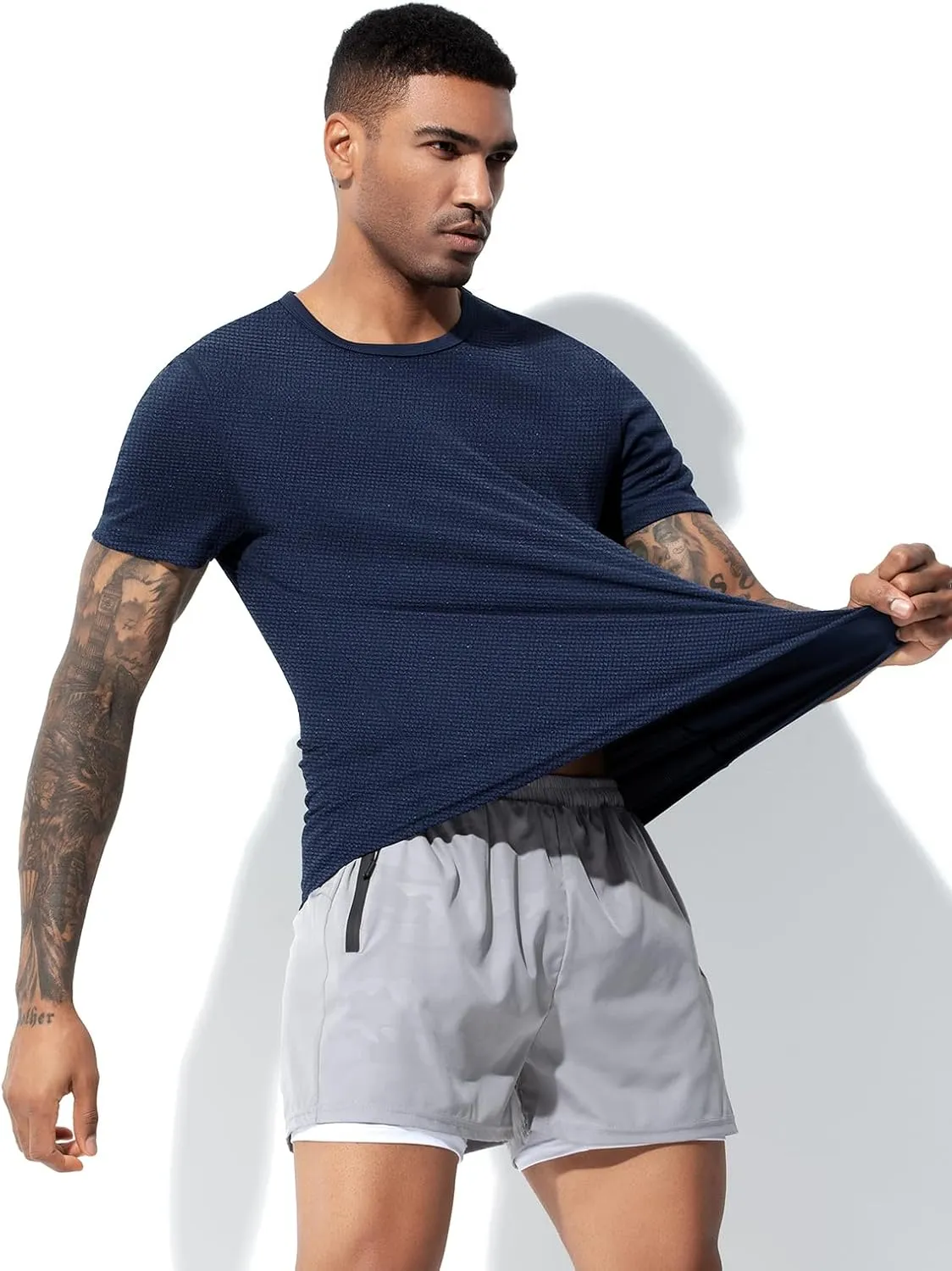 Arjen Kroos Mens Workout Shirts Dry Fit Gym Short Sleeve T-Shirt Moisture Wicking Active Athletic Performance Running Shirts