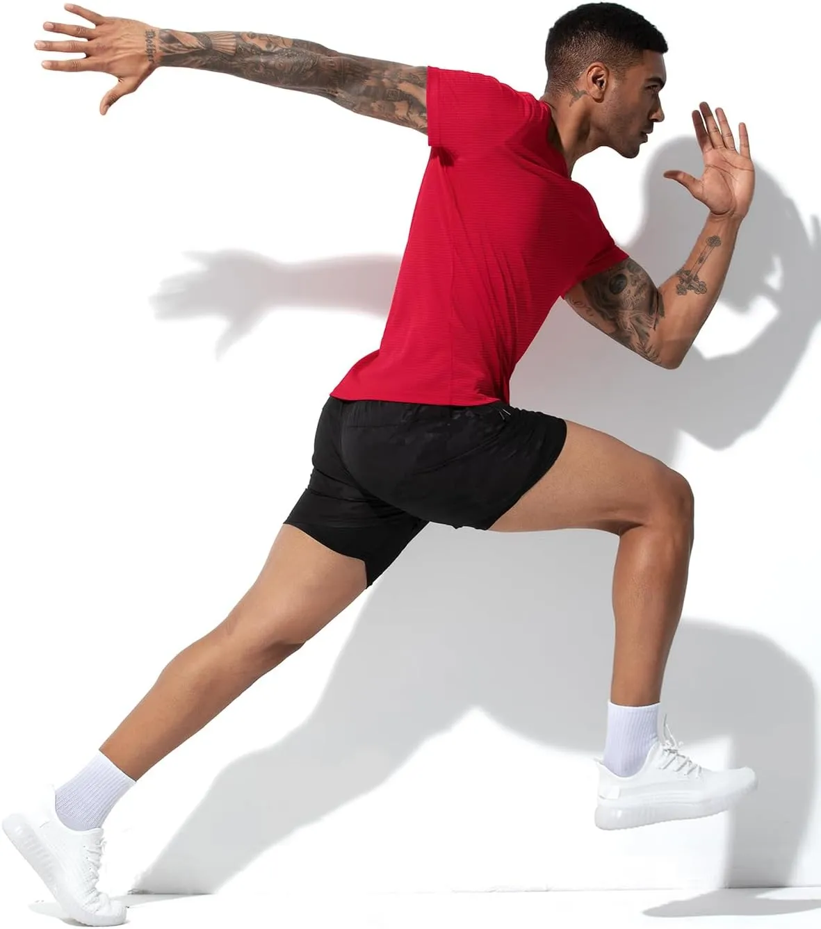 Arjen Kroos Mens Workout Shirts Dry Fit Gym Short Sleeve T-Shirt Moisture Wicking Active Athletic Performance Running Shirts