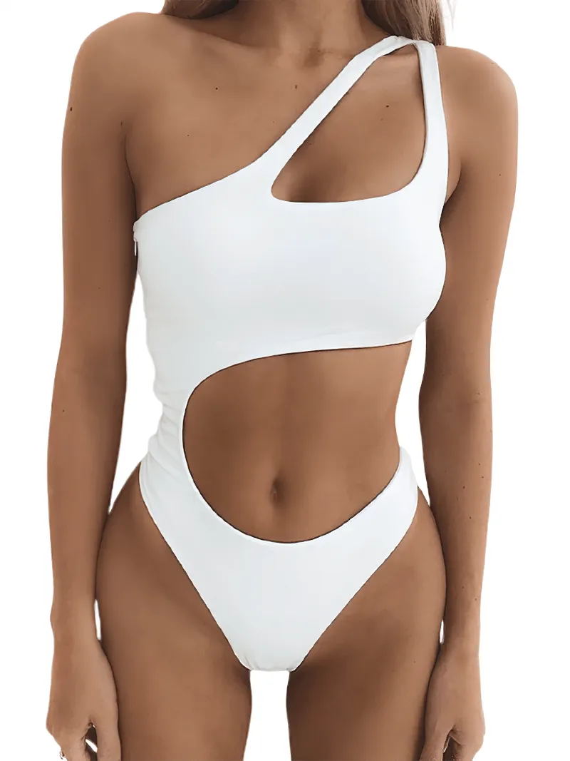 Asymmetric Bikinis For Women / Sexy One Piece Swimsuit / Stylish Female Monokini