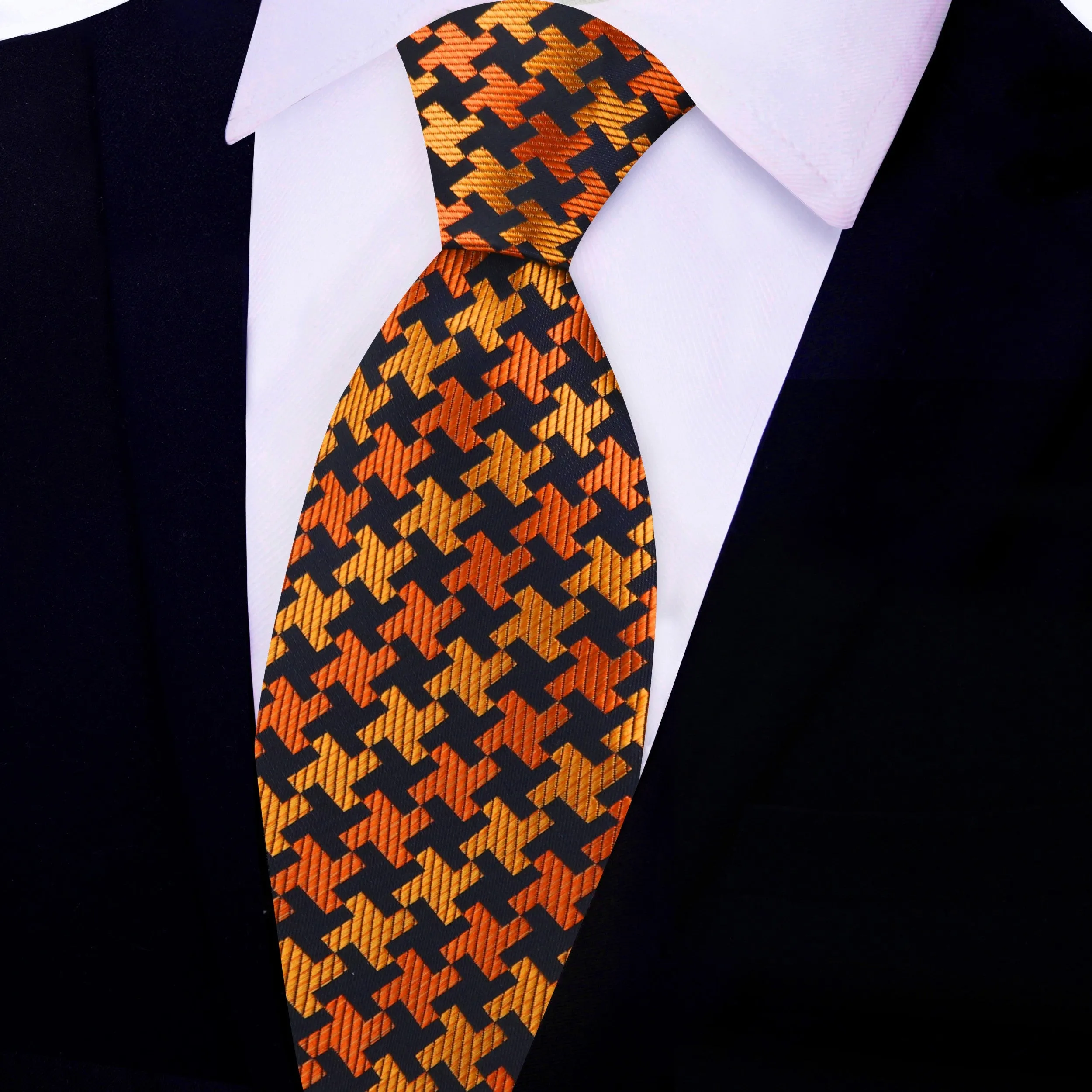 Aura Houndstooth Necktie