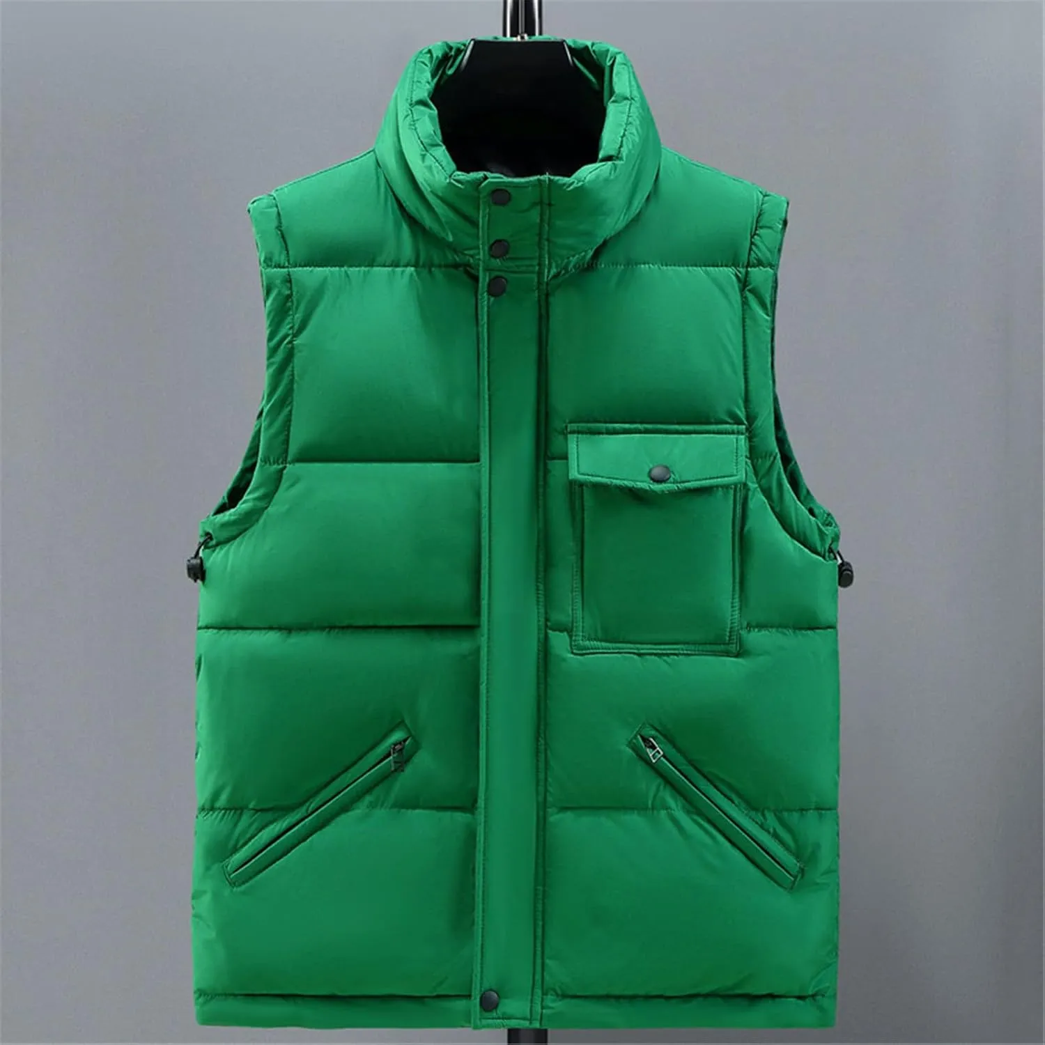 Autumn Winter Plus Size Sleeveless Jackets Men Thick Warm Plus Size Cotton Padded Vest Male Coat