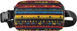 Aztec Pattern Fanny Pack Water Resistant, Women Men Waist Pack Sling Bag Purse for Travel Hiking