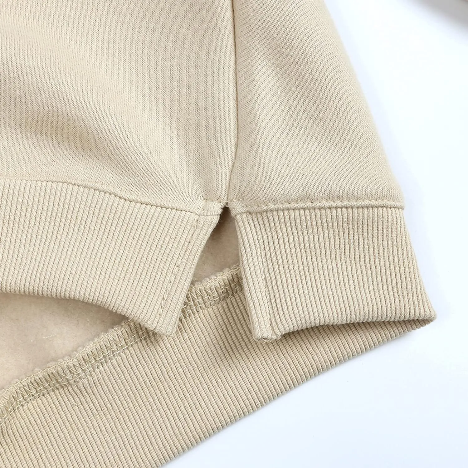 Baby Boys Girls Fleece Sweatshirt Crewneck Solid Cotton Pullover Newborn Infant Warm Basic Sweatshirt Fall Winter Top