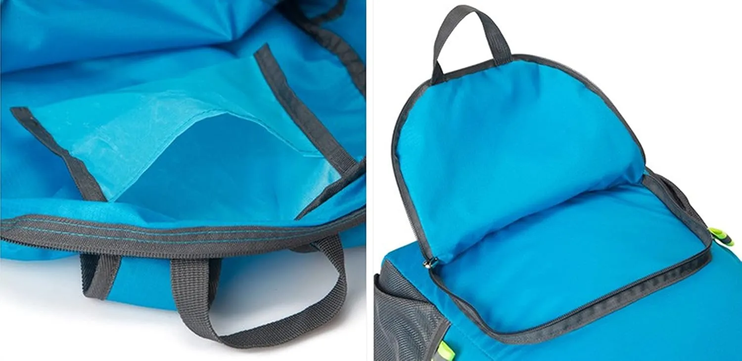 Backpack Packable Foldable Ultra Lightweight Water Resistant Durable Camping Travel Hiking Daypack for Men Women (Blue)