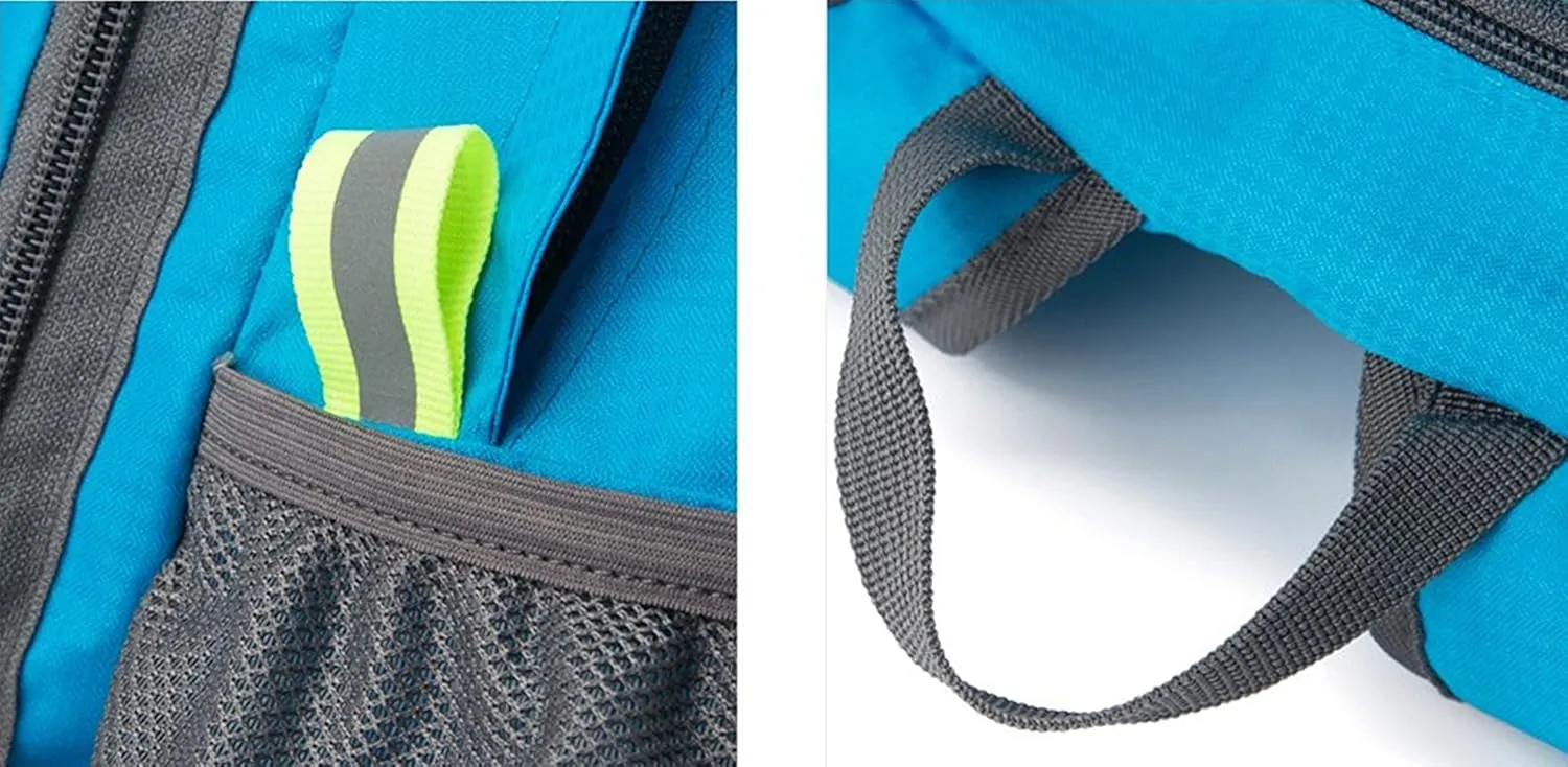 Backpack Packable Foldable Ultra Lightweight Water Resistant Durable Camping Travel Hiking Daypack for Men Women (Blue)