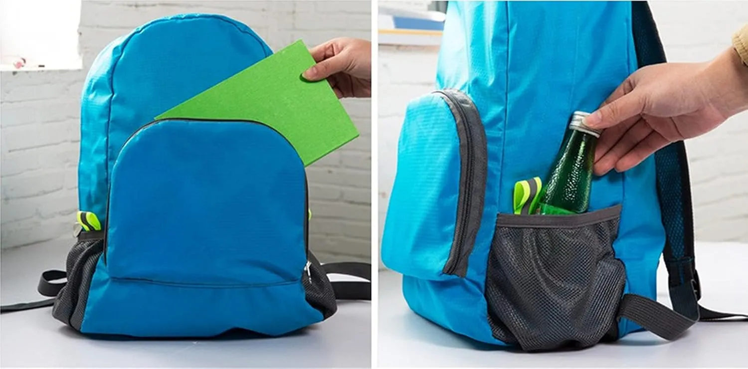Backpack Packable Foldable Ultra Lightweight Water Resistant Durable Camping Travel Hiking Daypack for Men Women (Blue)