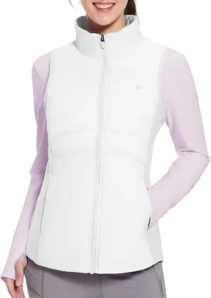 baleaf Women's Lightweight Puffer Warm Vest Thermal Water Resistant Outwear Sleeveless Jacket Zip Pocket Winter Outdoor