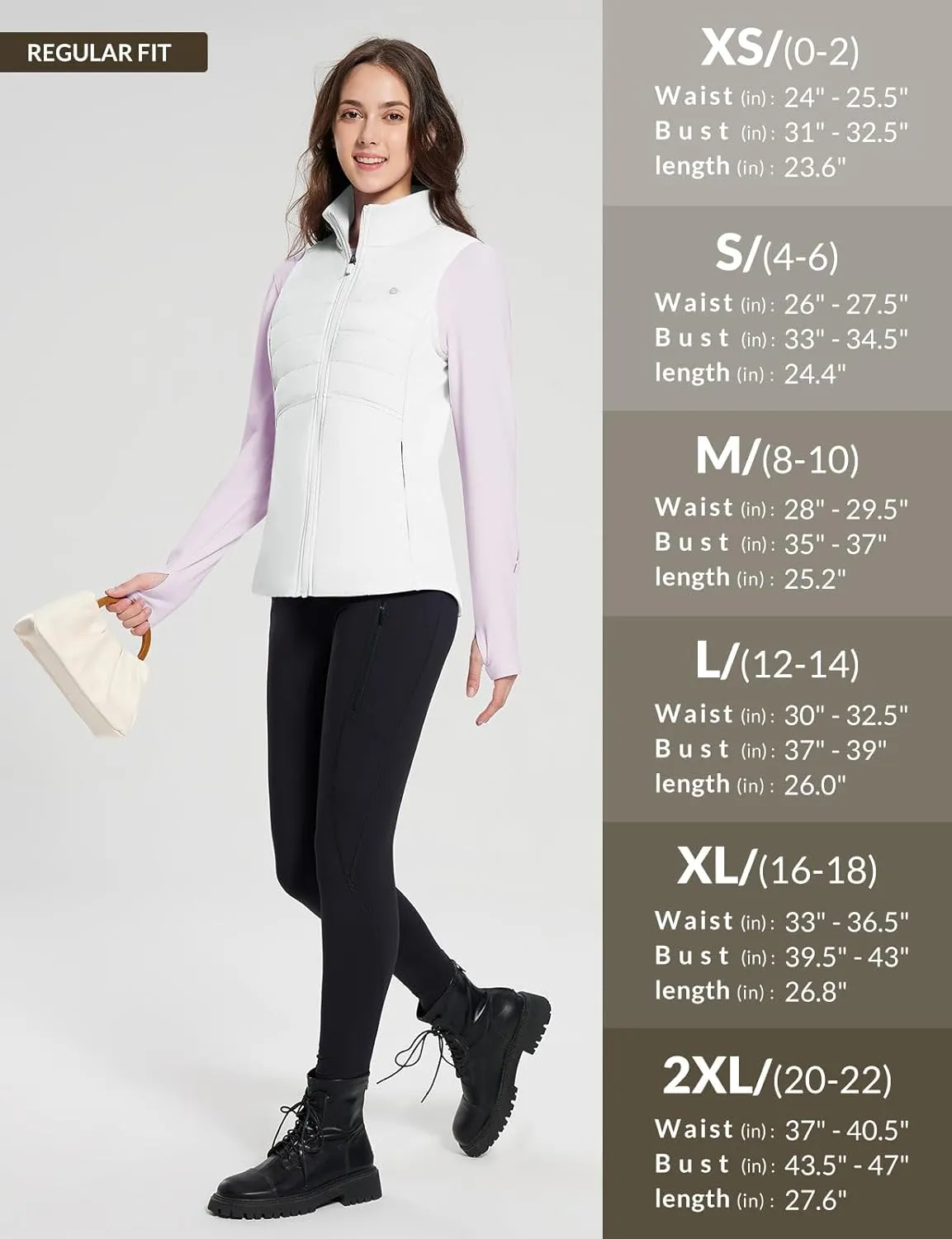 baleaf Women's Lightweight Puffer Warm Vest Thermal Water Resistant Outwear Sleeveless Jacket Zip Pocket Winter Outdoor
