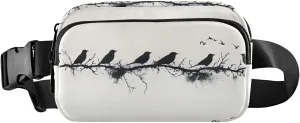 Birds Silhouettes Fanny Pack Water Resistant, Women Men Waist Pack Sling Bag Purse for Travel Hiking