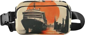 Boat Sun Fanny Pack Water Resistant Waist Pack Sling Bag Purse for Women Men Travel Hiking
