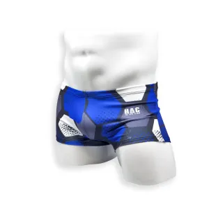 Box Cut Swim Trunk - Blue Hexagon
