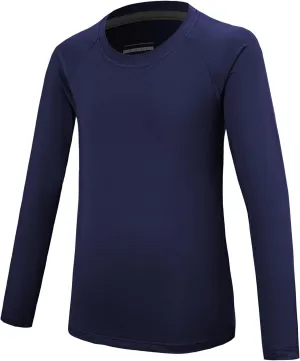 Boys Compression Long Sleeve Shirt Quick Dry Youth Athletic Baselayer Undershirt for Baseball Football