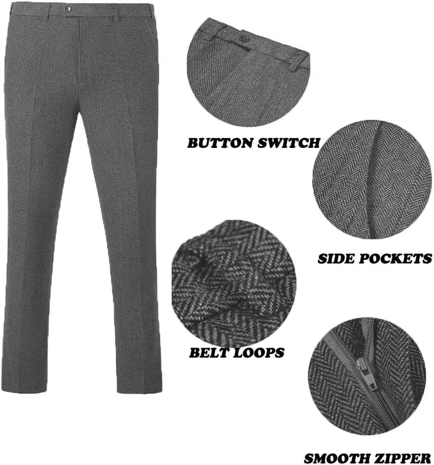 Boys Tweed Suit 3 Piece Tuxedo Suit for Boys Two Button Suits Jackets Vest Pants Set for Kid