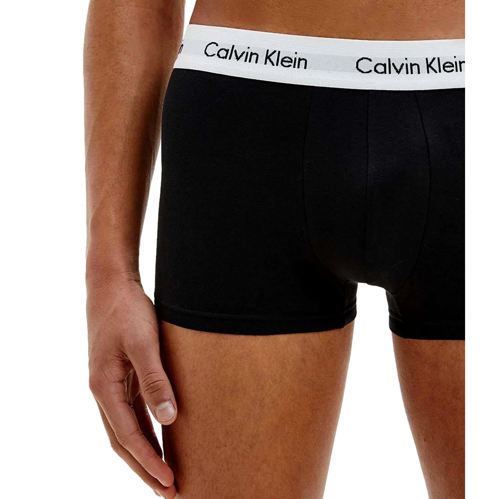 Calvin Klein 3 Pack Cotton Stretch Low Rise Trunks - Black