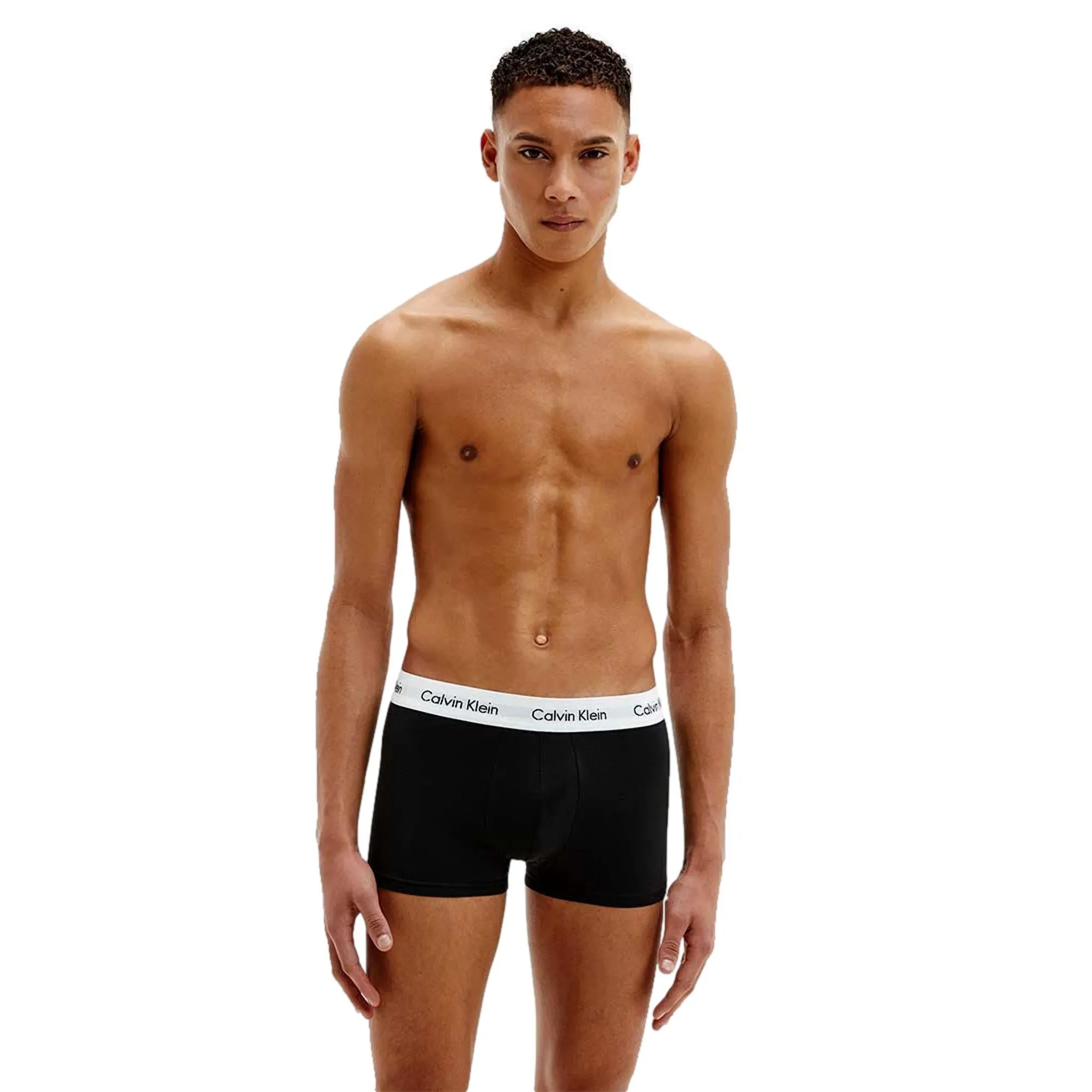 Calvin Klein 3 Pack Cotton Stretch Low Rise Trunks - Black