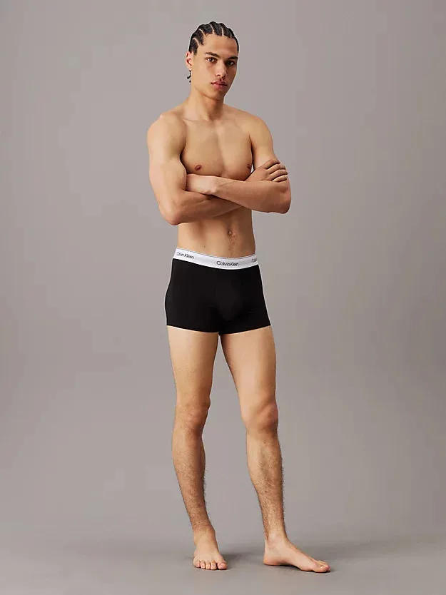 Calvin Klein 3 Pack Men's Modern Cotton Trunks - Grey Heather/White/Black
