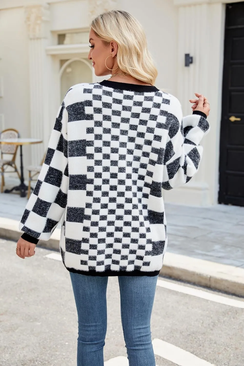 Cardigan Sweaters for Women, Women's Long Sleeve Oversized Open Front Cardigan Button Down Ribbed Loose Knit Outerwear