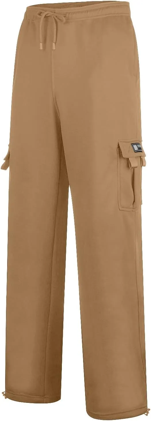 Cargo Pants for Men, Stretch Casual Joggers Athletic Pants, Cotton Loose Fit Baggy Pants Straight Leg Sweatpants