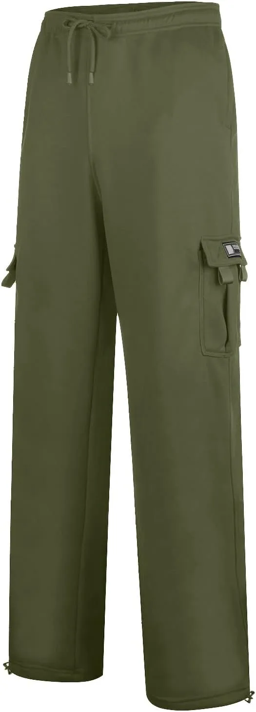 Cargo Pants for Men, Stretch Casual Joggers Athletic Pants, Cotton Loose Fit Baggy Pants Straight Leg Sweatpants