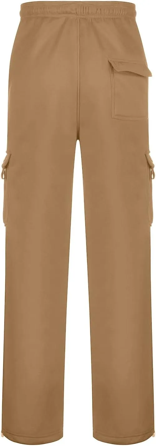 Cargo Pants for Men, Stretch Casual Joggers Athletic Pants, Cotton Loose Fit Baggy Pants Straight Leg Sweatpants