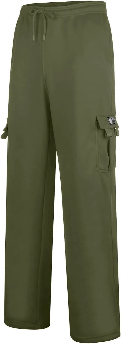 Cargo Pants for Men, Stretch Casual Joggers Athletic Pants, Cotton Loose Fit Baggy Pants Straight Leg Sweatpants