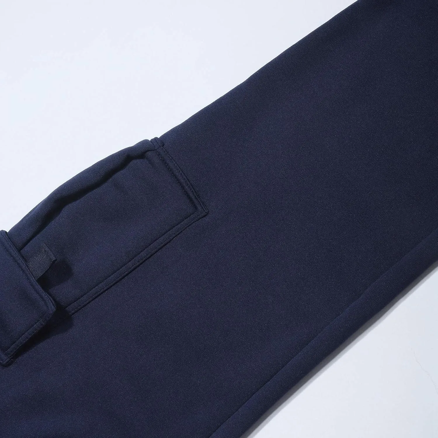 Cargo Sweatpants for Men Heavyweight Fleece Baggy Elastic Waist Drawstring Joggers Fall Trousers with Pockets