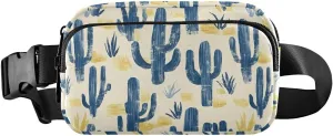 Cartoon Cactus Fanny Pack Water Resistant, Women Men Waist Pack Sling Bag Purse for Travel Hiking