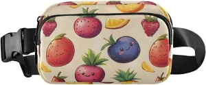 Cartoon Fruits Fanny Pack Water Resistant, Women Men Waist Pack Sling Bag Purse for Travel Hiking