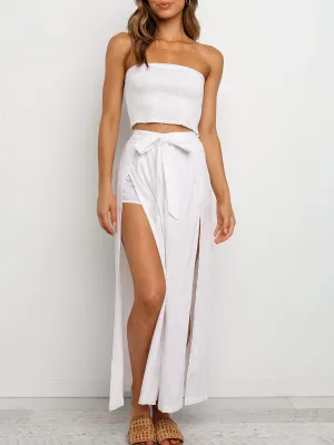 Casual Solid Color Wrapped Chest Sexy Women's Suit