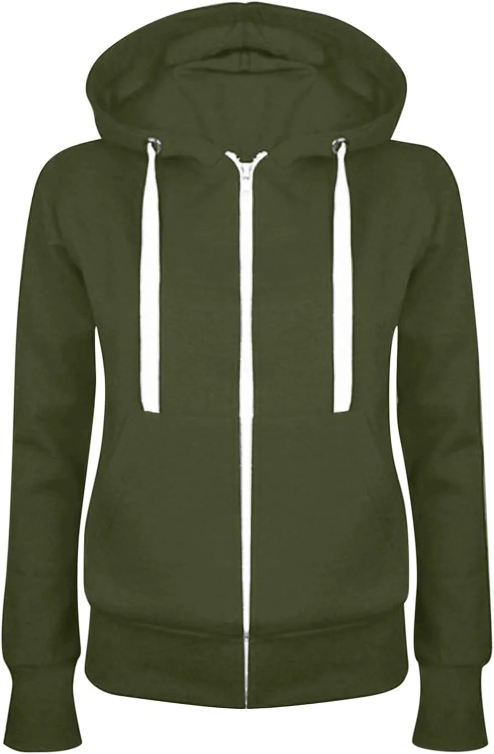 Ceboyel Women Zip Up Hoodies 2023 Drawstring Hooded Sweatshirts Long Sleeve Thin Jackets Lightweight trendy 2025 Fall Clothes