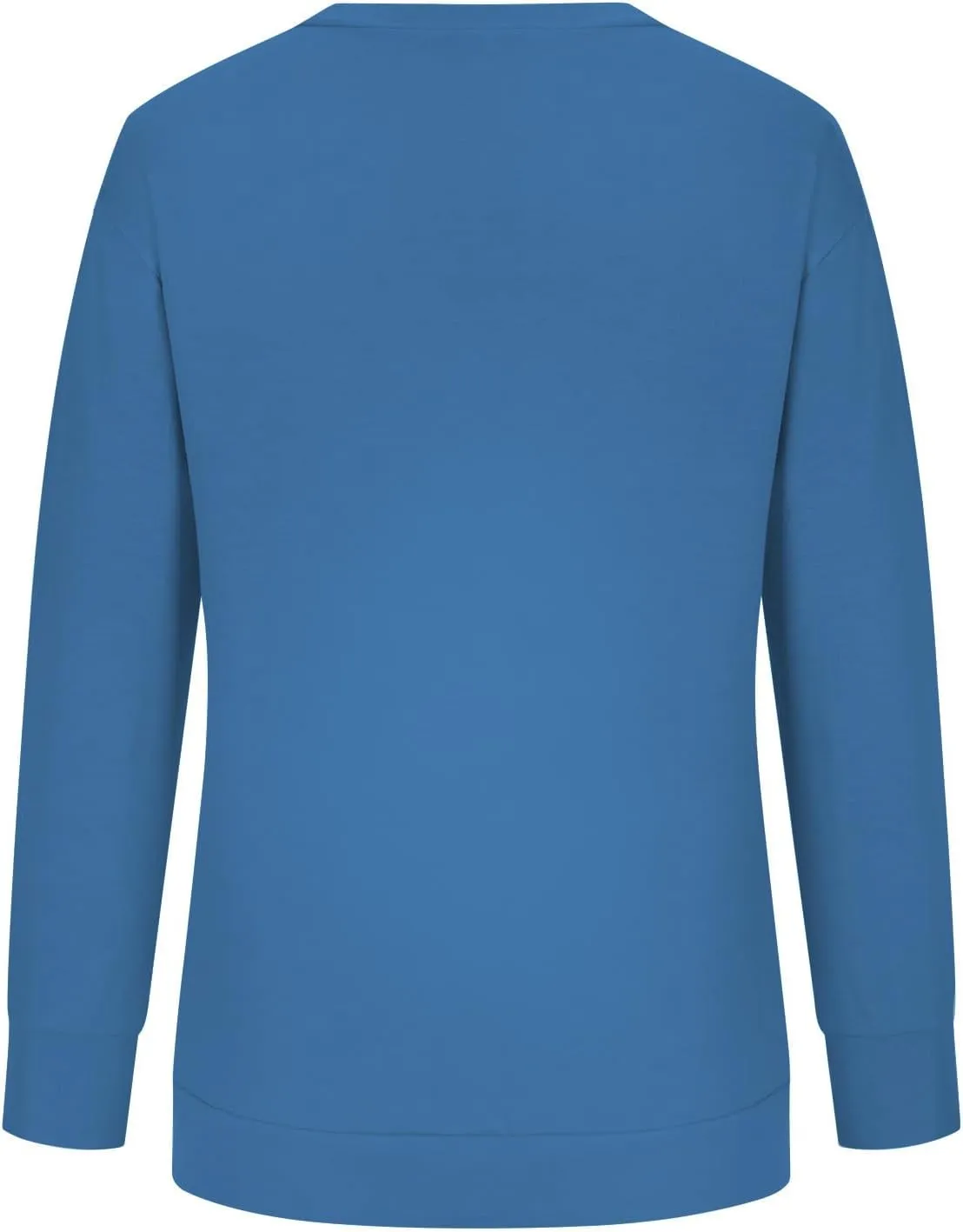 Ceboyel Womens Long Sleeve Shirts 2023 Solid Color Crew Neck Sweatshirts Loose Fit Pullover Tops Trendy Casual Fall Clothes